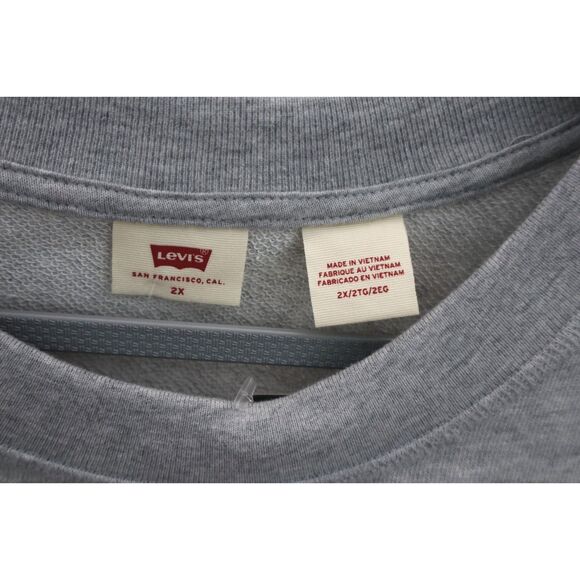 Levi's 869200003 Women's Plus Sz 2X Gray Heather Graphic Crewneck L/S Sweatshirt - Picture 3 of 9